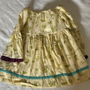 Matilda Jane Paint by Numbers tunic/shirt Green Butterfly Balloon Bug Print